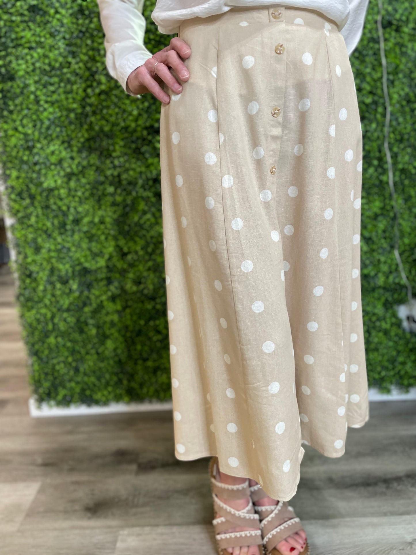 Finley Polka Dot Midi Skirt
