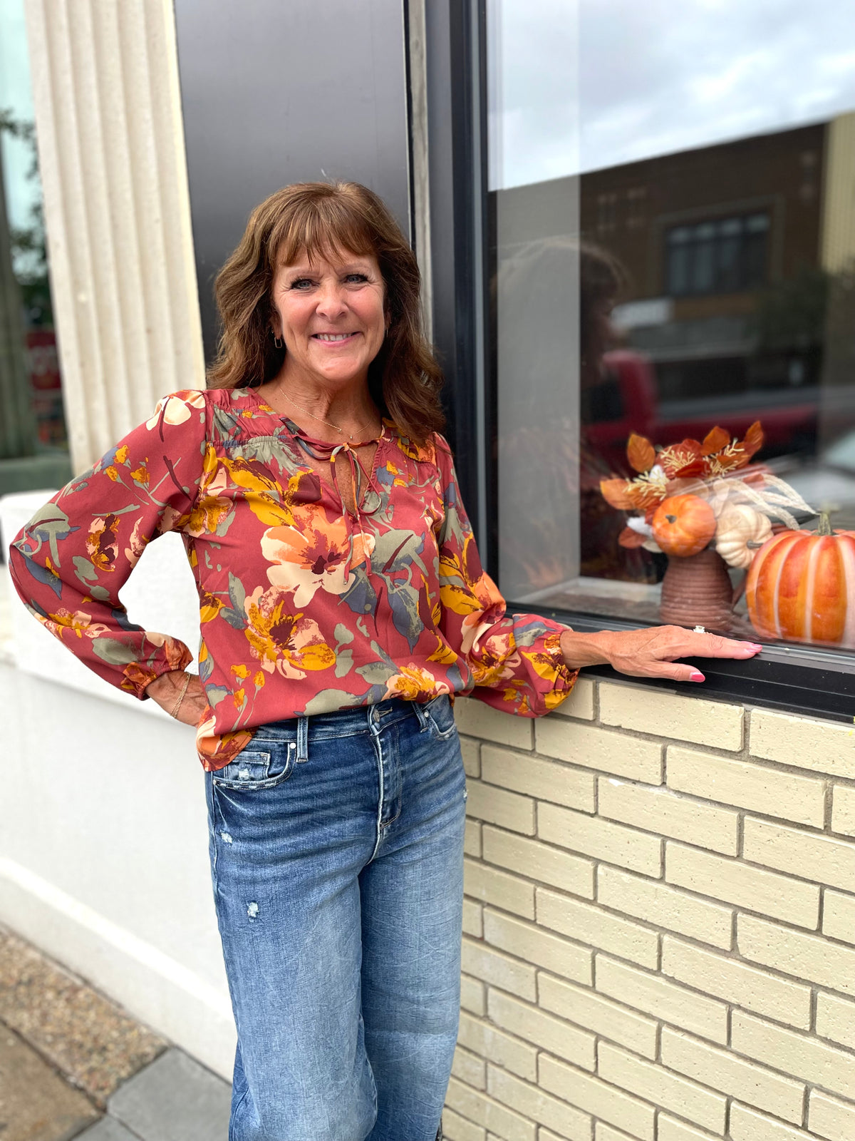 Kaeley V Neck Floral Top