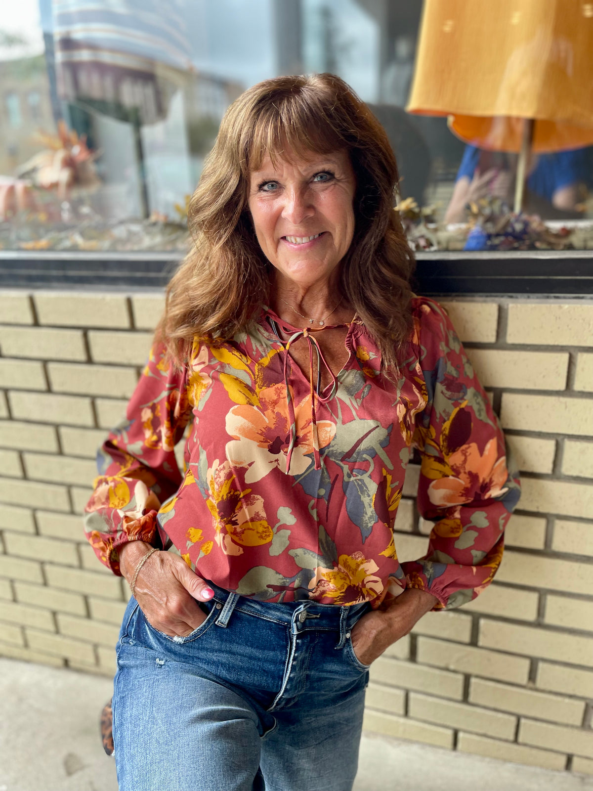Kaeley V Neck Floral Top
