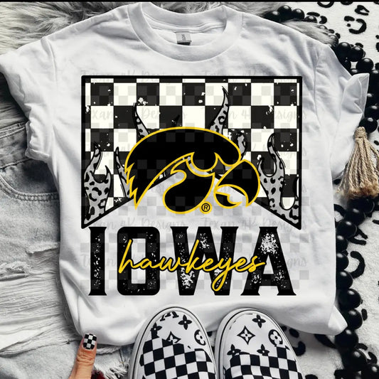 Iowa Checkered Tee