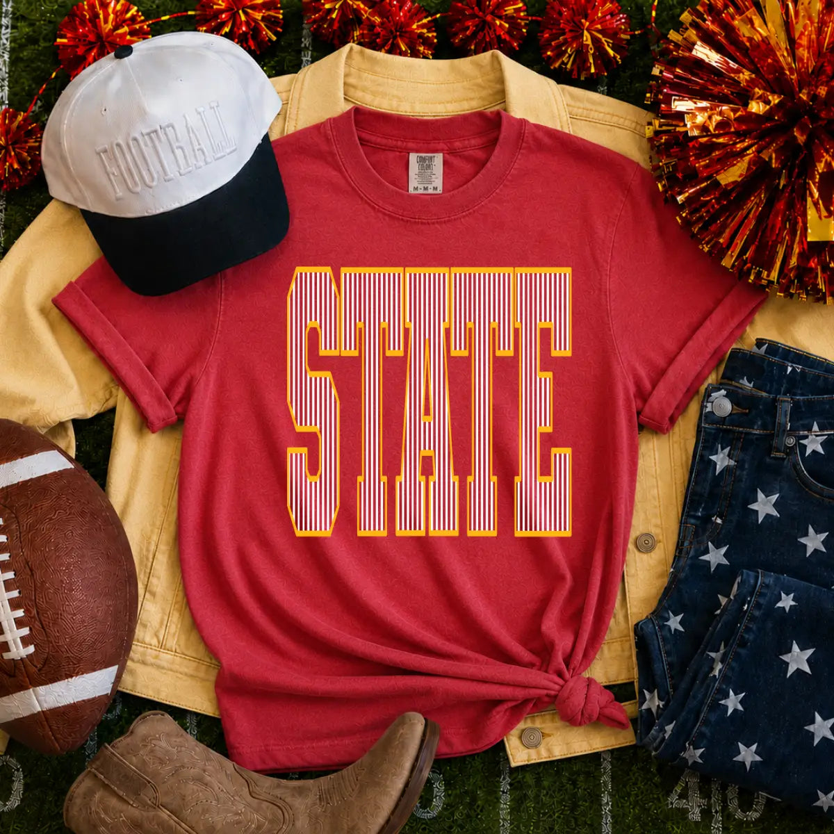 Iowa State Gold/White Red Tee