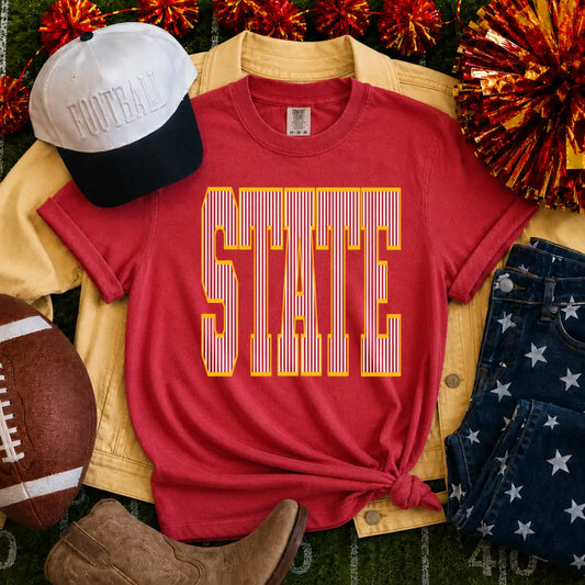 Iowa State Gold/White Red Tee