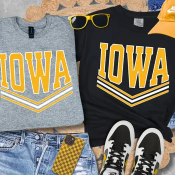 Iowa V-Lines Tee Grey