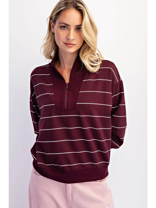 Jessa Scuba Striped Jacket