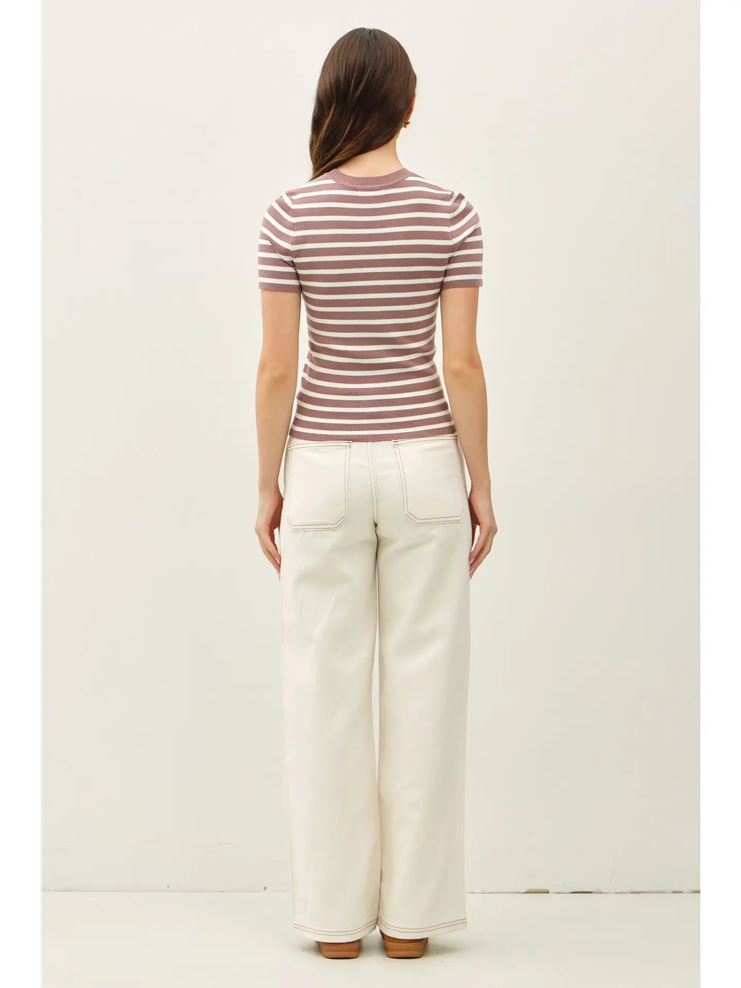 Kyza Crew Neck Striped Sweater
