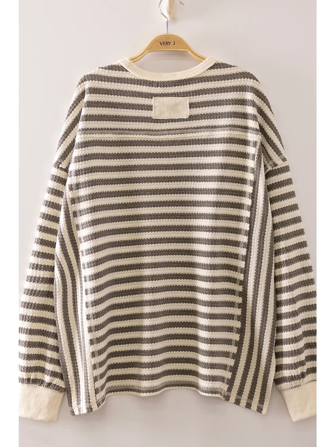 Mandie Striped Waffle Top
