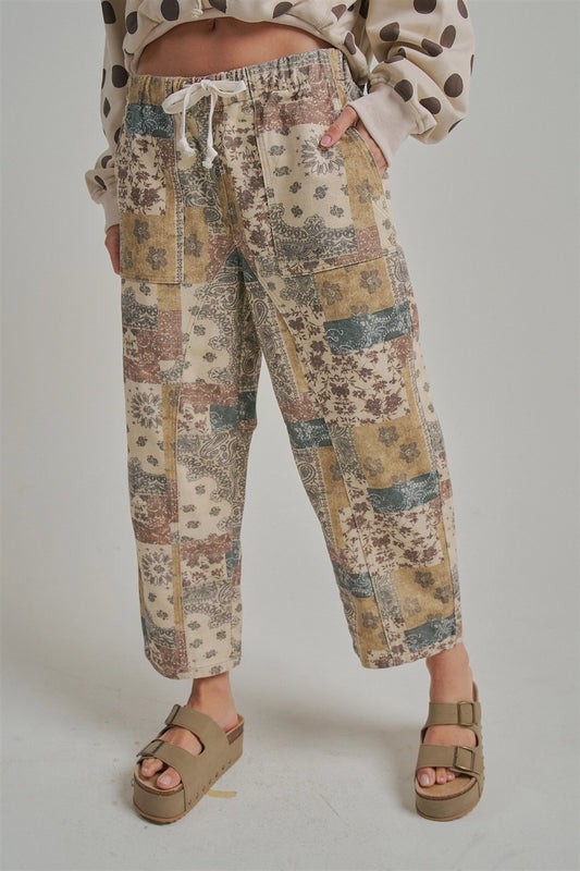 Paisley Tapestry Utility Pants