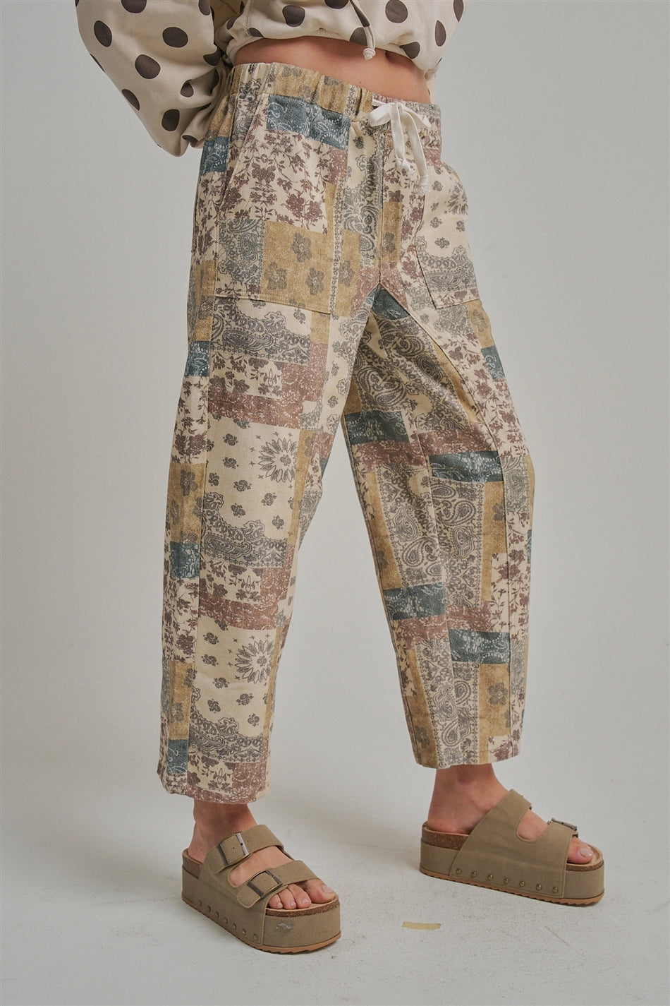 Paisley Tapestry Utility Pants