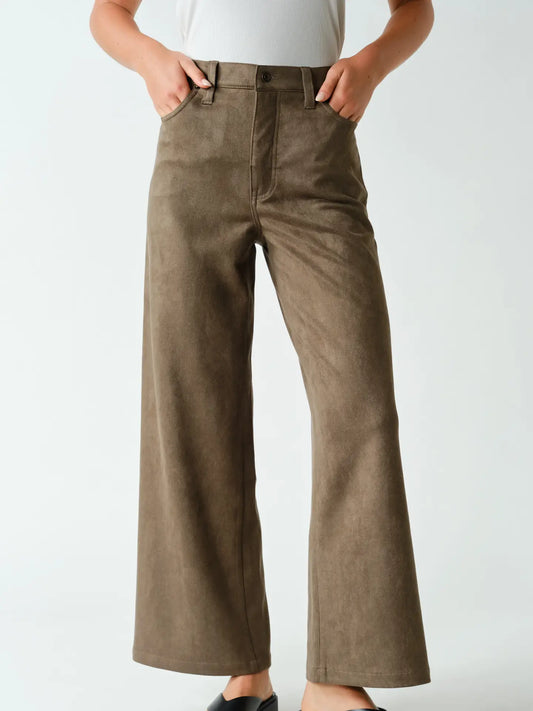 Mono B Suede Wide Leg