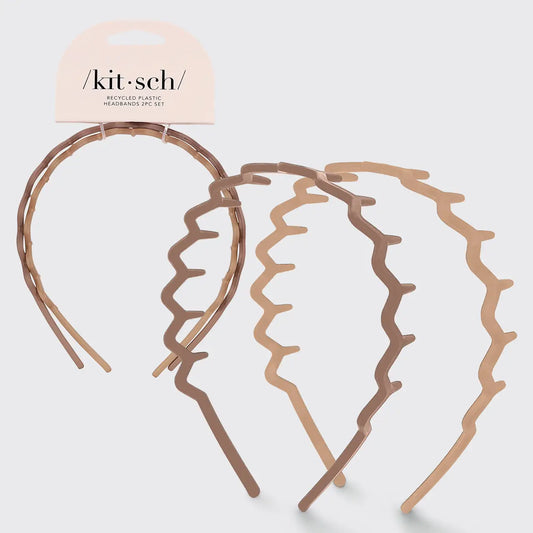 Neutral Zig Zag Headband Set