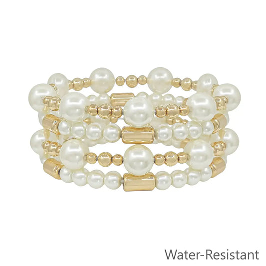 Pearl Beaded Bracelet Set