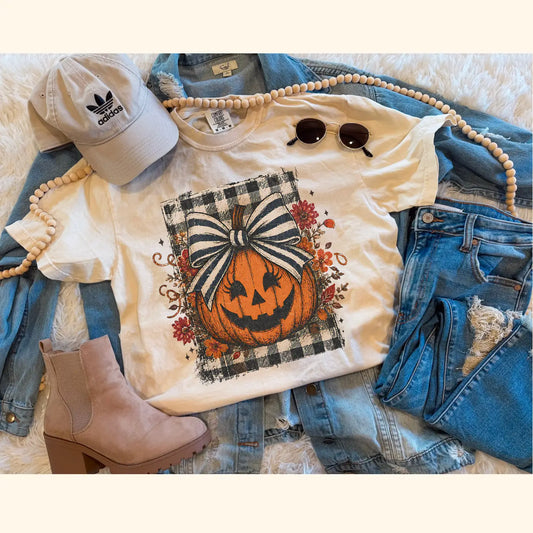 Pumpkin Plaid Tee