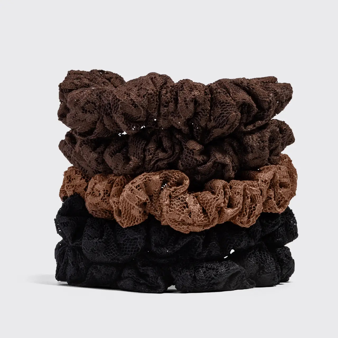 Ruched Lace Scrunchies