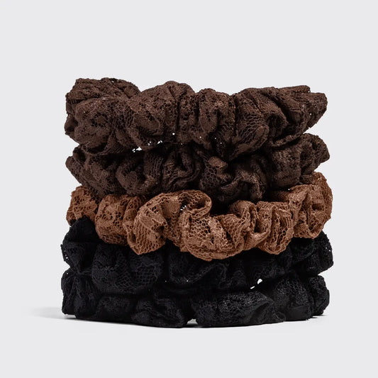 Ruched Lace Scrunchies