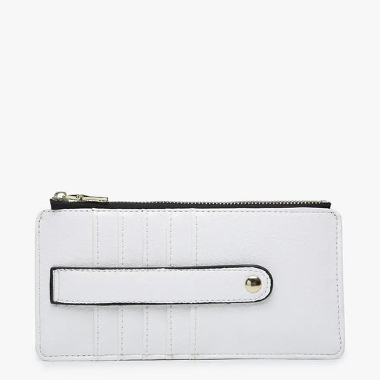 Saige White Slim Card Holder