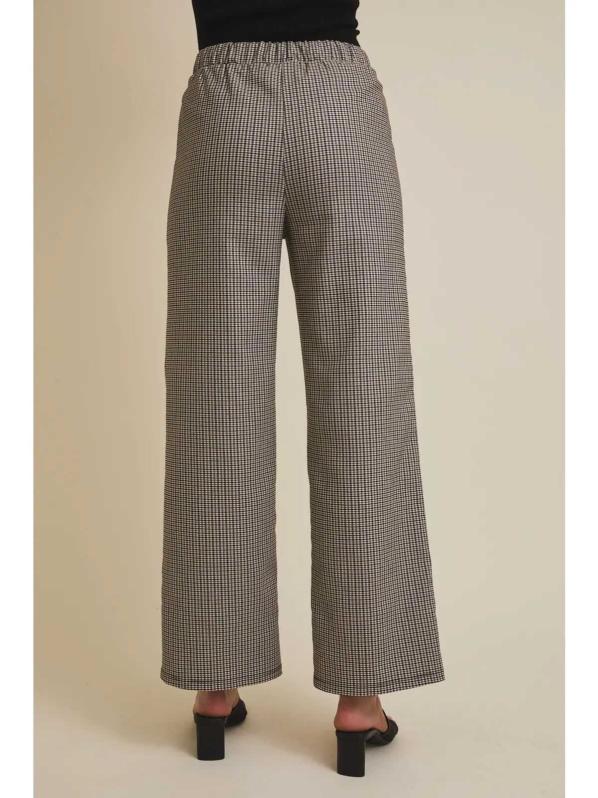 Saydie Pleated Checkered Pants