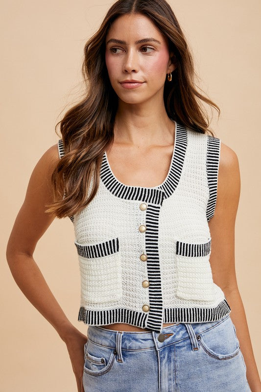Rue Ribbed Sweater Vest