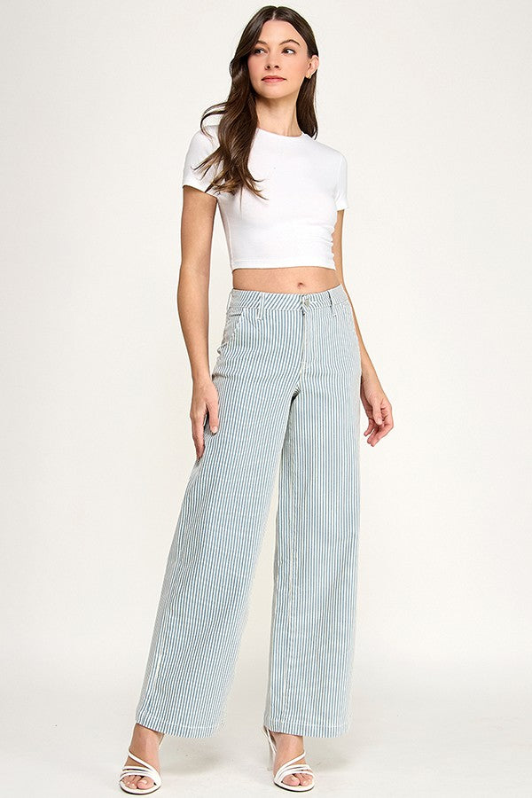 Teagan Striped HR Jeans