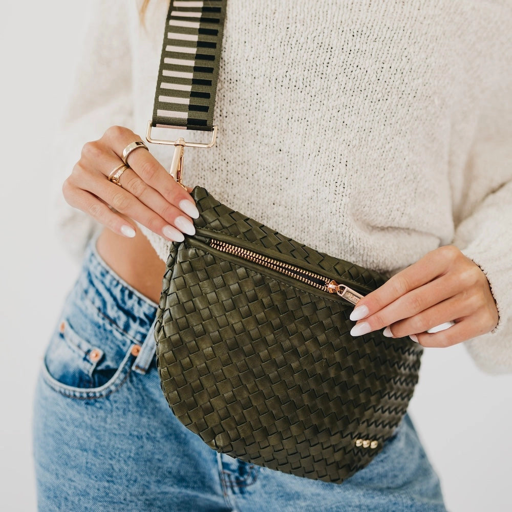 Suede Westlyn Woven Bum Bag