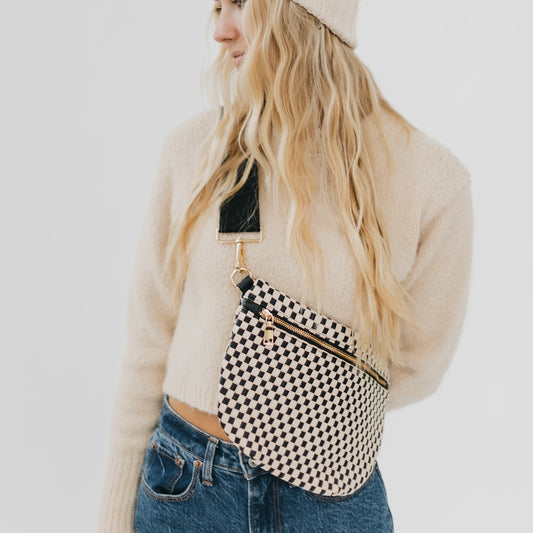 Westlyn Checkered Black Bum Bag