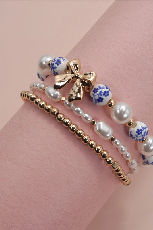 Ceramic Porcelain Bow Bracelet