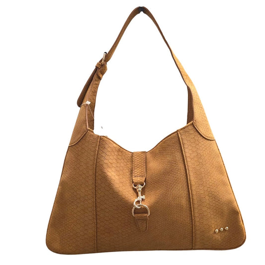 Amie Snake Embossed Shoulder Bag