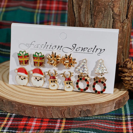 Wreath Christmas Earrings