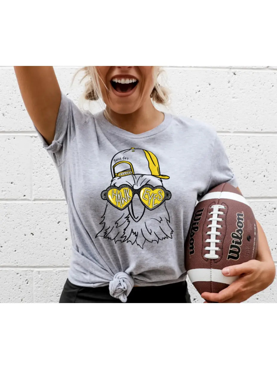 Iowa Hawkeyes tee t-shirt hawk hawks heart shades boutique stylish