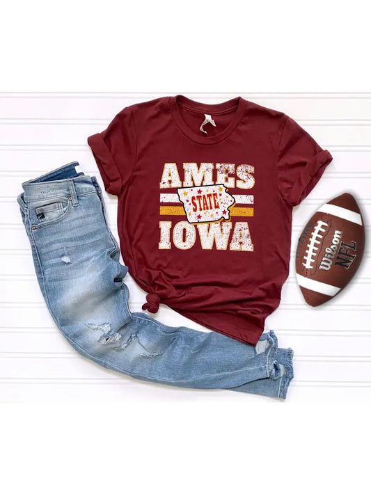 Iowa state Ames t-shirt tee boutique stylish comfortable 