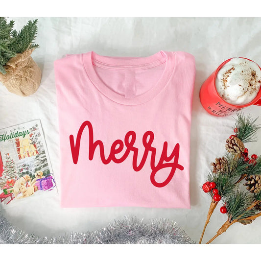 Merry Tee t-shirt Christmas trendy trending comfy comfortable