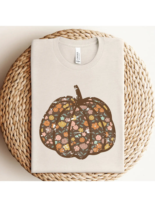 Floral Pumpkin Tee