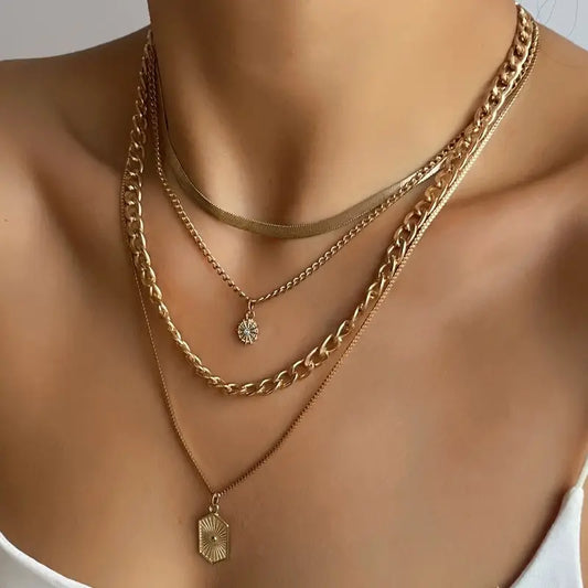Double Charm Layered  Necklace