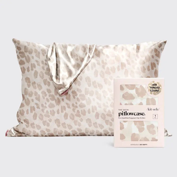 Leopard Print Satin Pillowcase