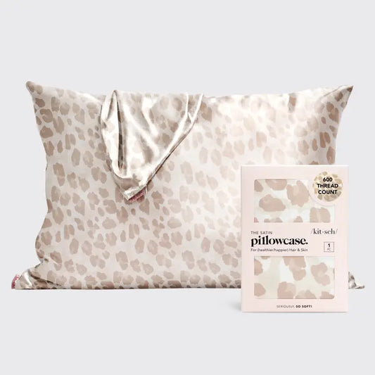 Leopard Print Satin Pillowcase