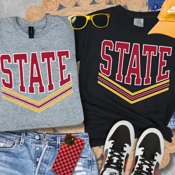 Iowa State V-Lines Tee Grey